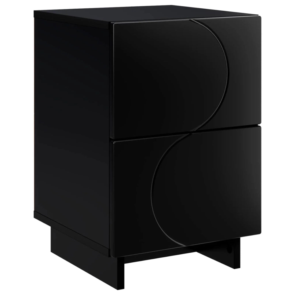 Armadio da Notte Nero 33,5 x 34,5 x 50 cm Legno ingegnerizzato 8011389