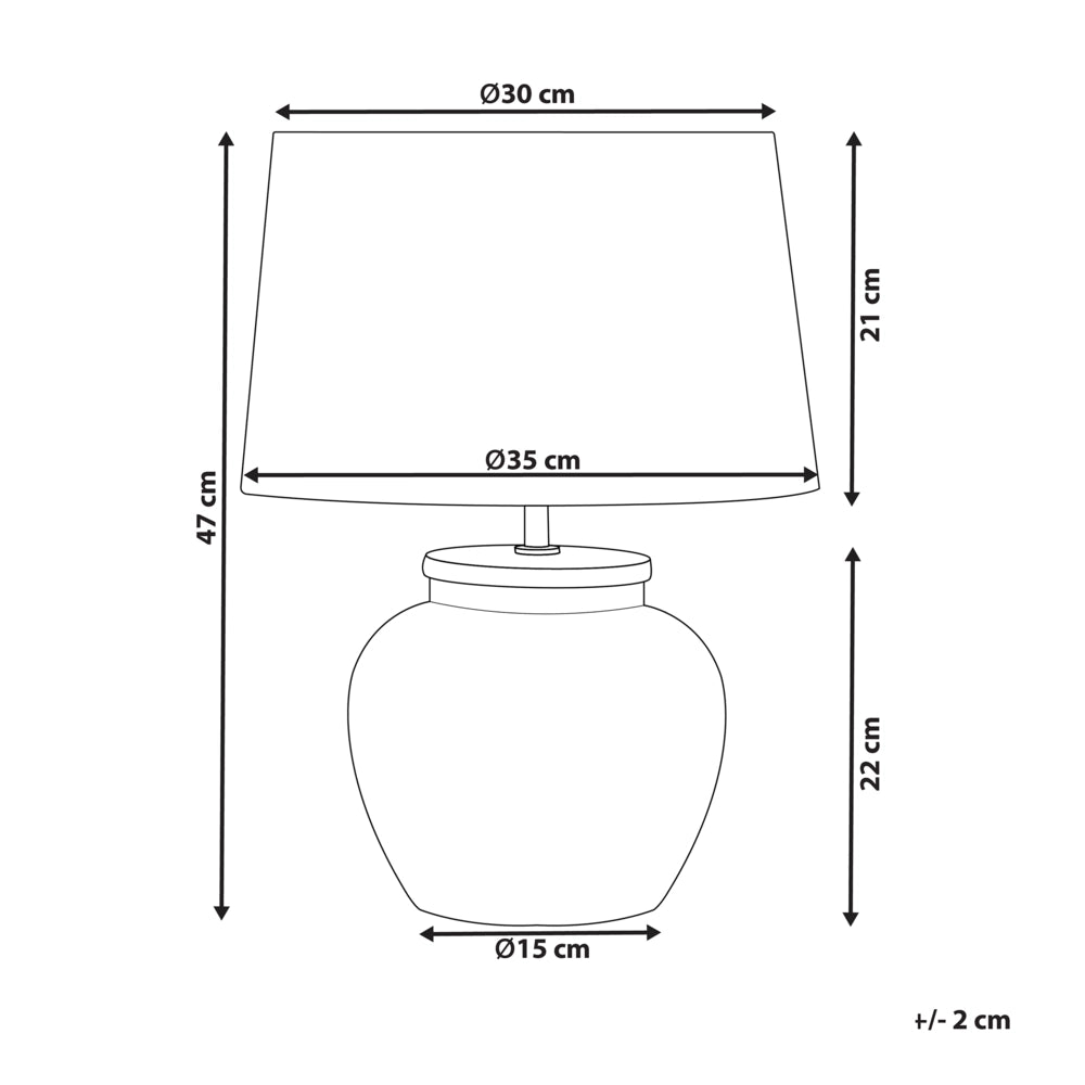 Lampada da tavolo in ceramica beige 47 cm Boho Night Light incrinato Texture Camera da letto Soggiorno
