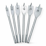 Set 6 Punte Piatte a Lancia Mecchie 10-25mm per Legno Cartongesso Gambo 1/4"