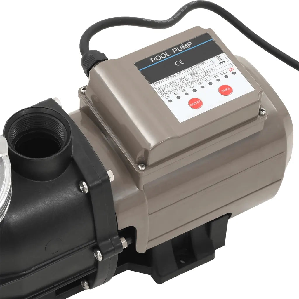 Pompa per Piscina con Timer Nera 0,25 HP 8000 L/h CFW2238889