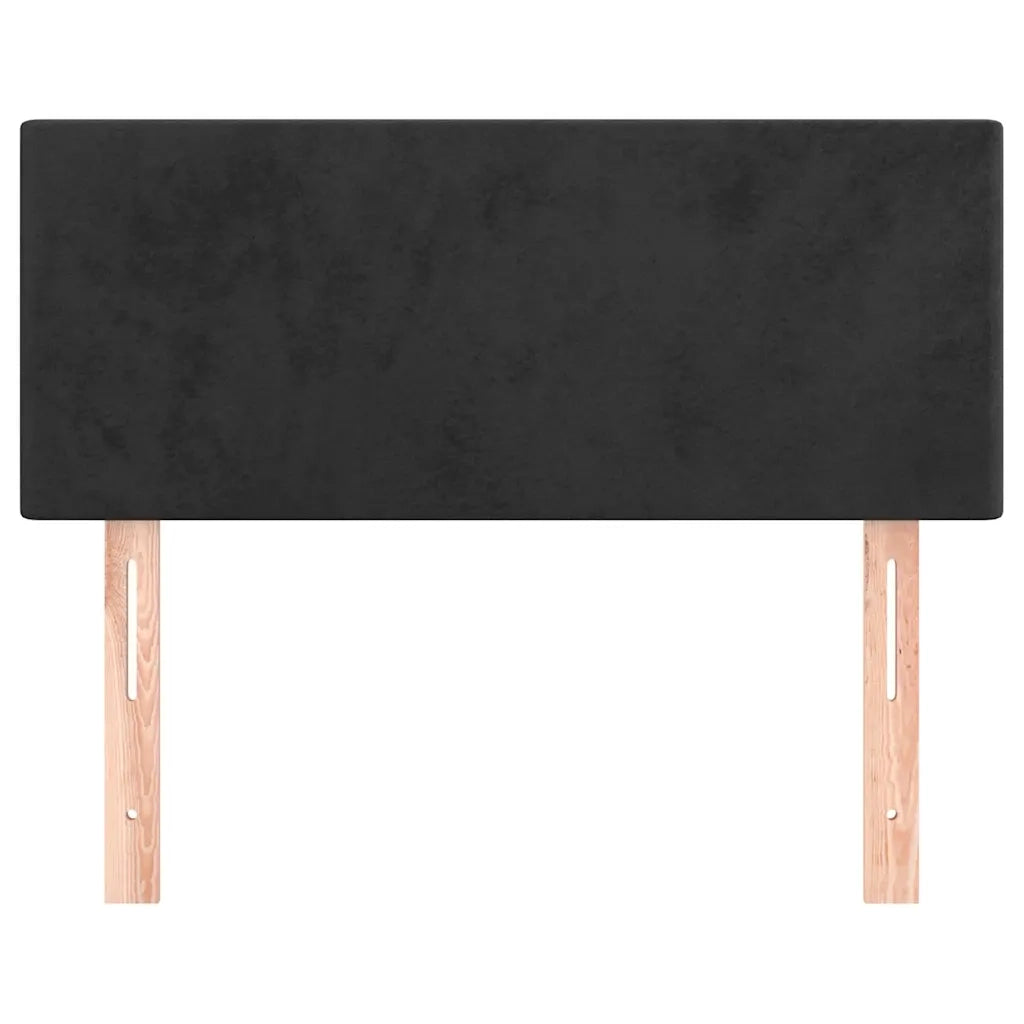 Testiera | Testata Nera 90x5x78/88 cm in Velluto