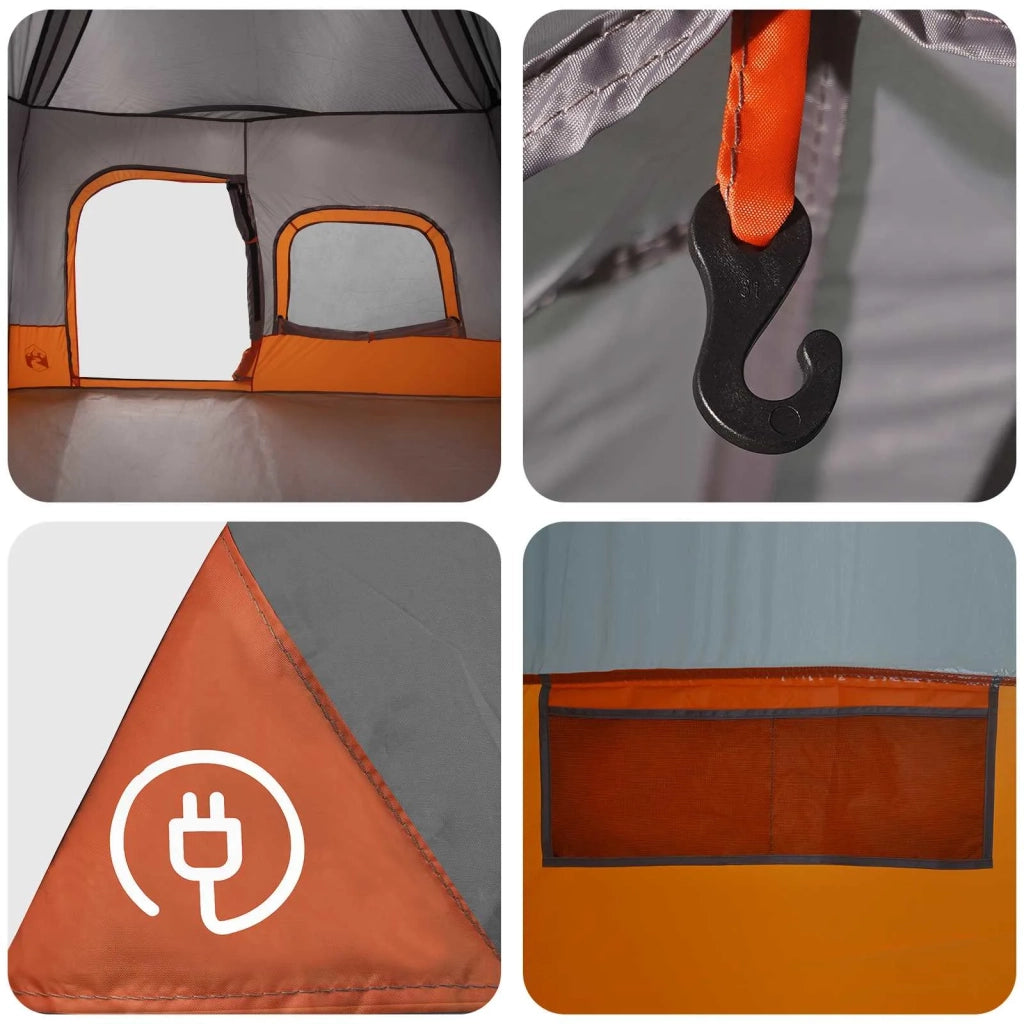 Tenda Istantanea Grigio e arancione 340 x 280 x 190 cm 42017483