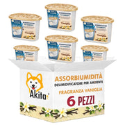 Akitaink Set 6 Assorbiumidita' Deumidificatori Vaniglia 500 ml