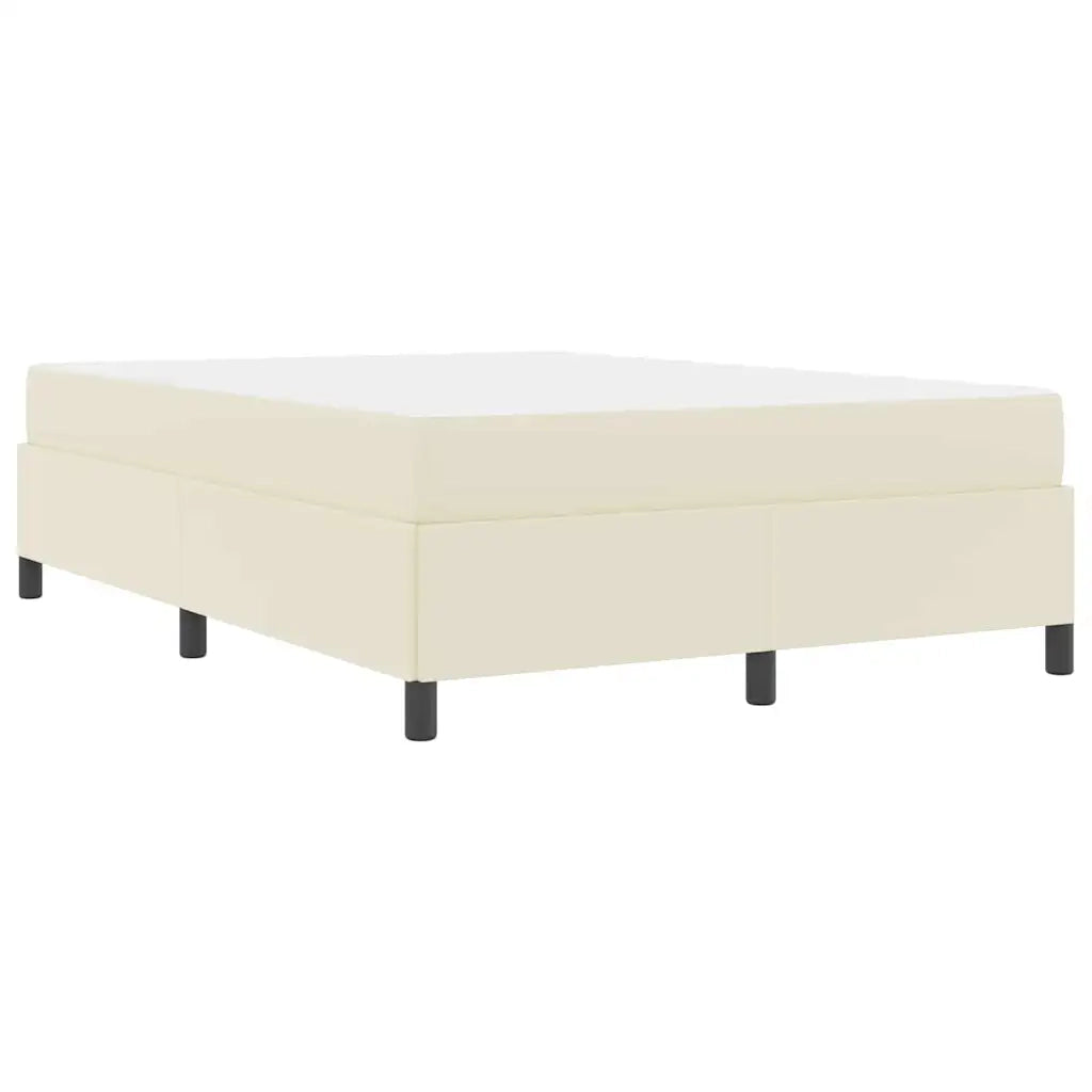 Struttura del letto con materasso Crema 160 x 200 cm Tessuto 3399011