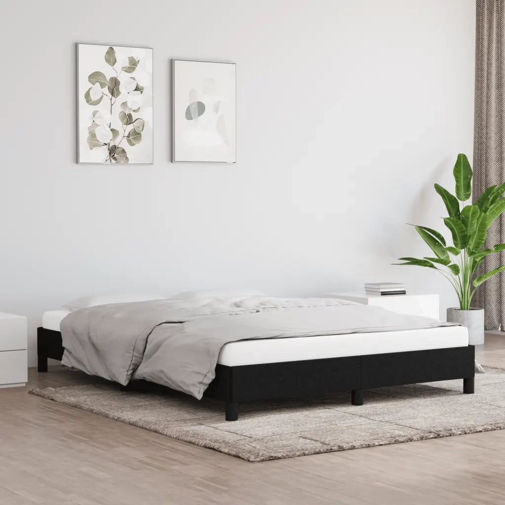 Giroletto senza Materasso Nero 140x200 cm in Tessuto 346722