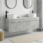 Set di Armadi da Bagno 3 pz Grigio Cemento 49 x 44,5 x 66 cm 3405770