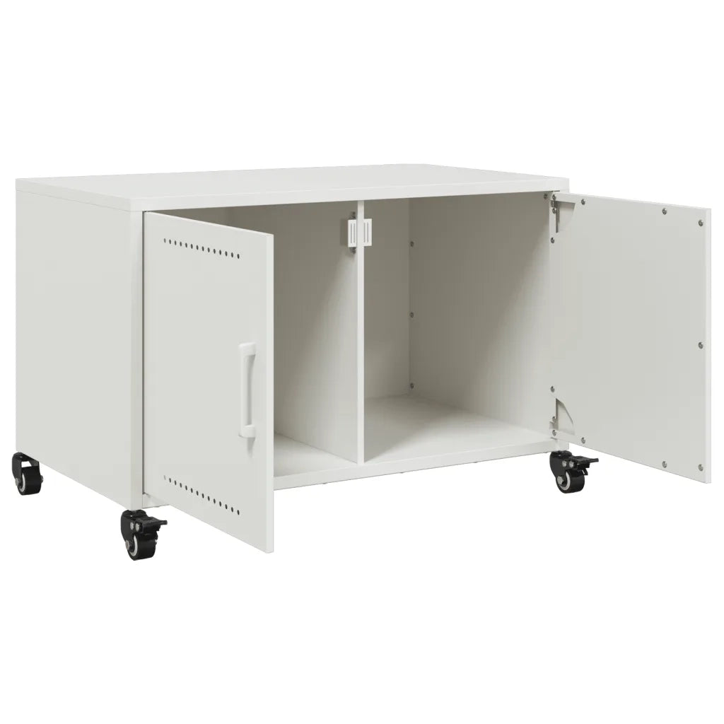 vidaXL Mobile TV Bianco 68x39x43,5 cm in Acciaio Laminato a Freddo