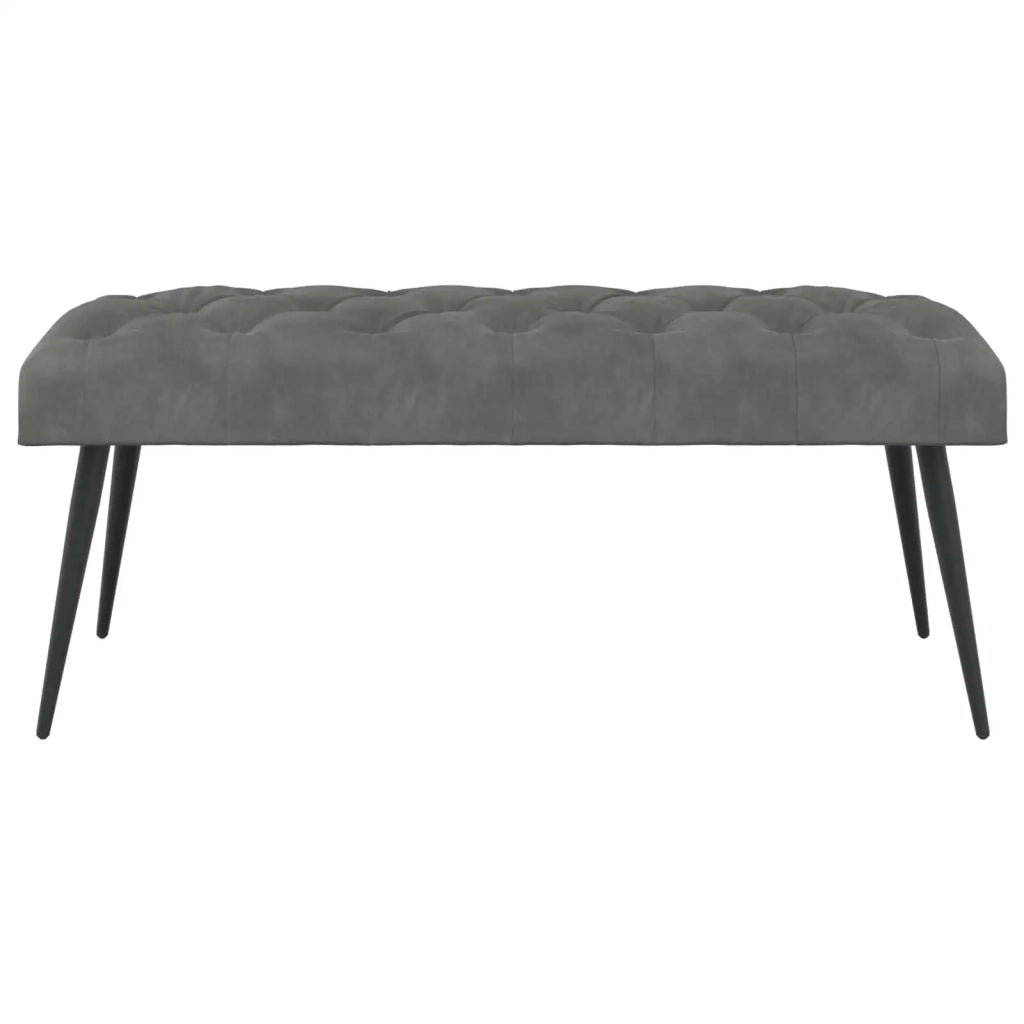 Panchina con bottoni imbottiti Grigio Scuro 110 x 40 x 46 cm 42038572