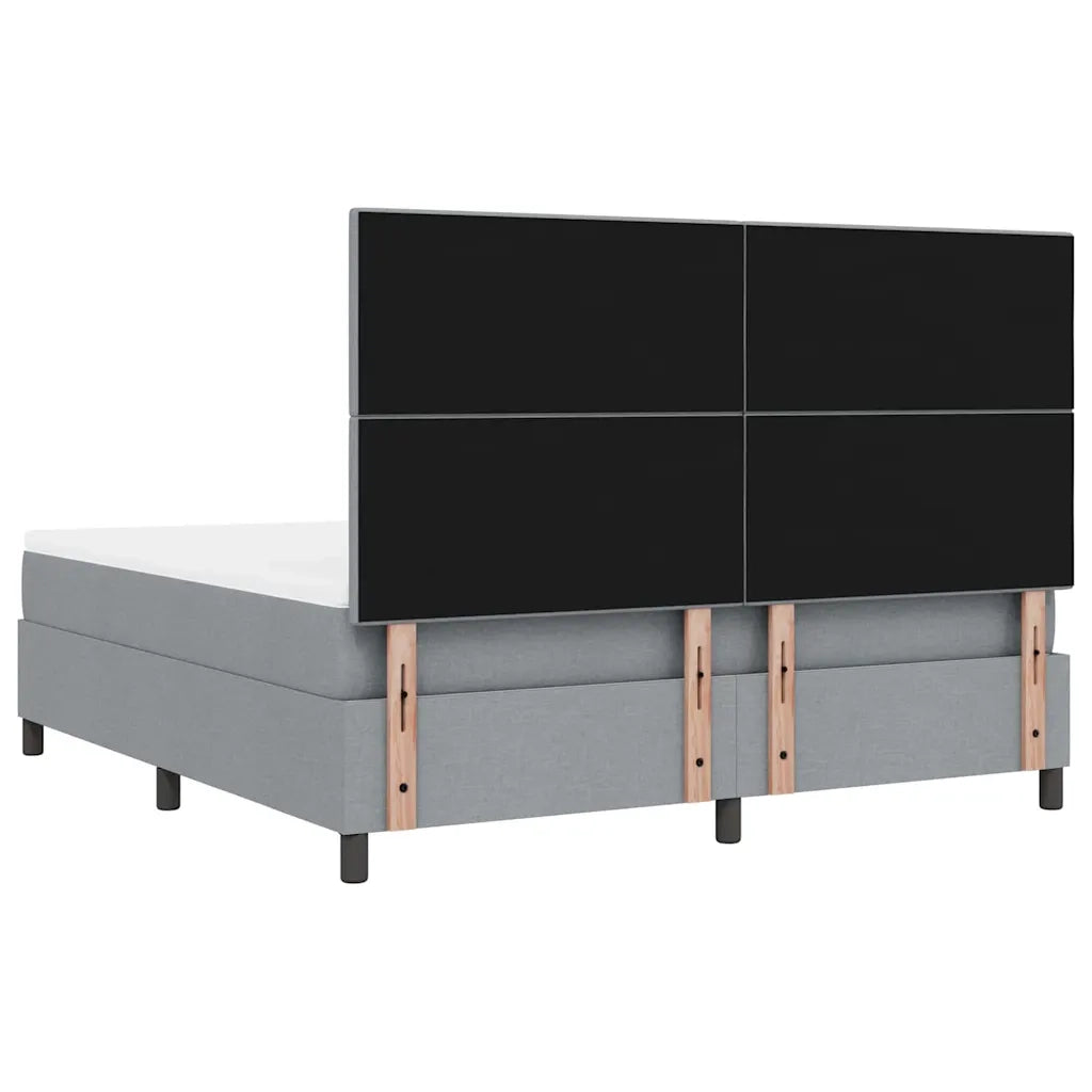 Letto a molle con materasso Grigio chiaro 180 x 200 cm Tessuto 3342886