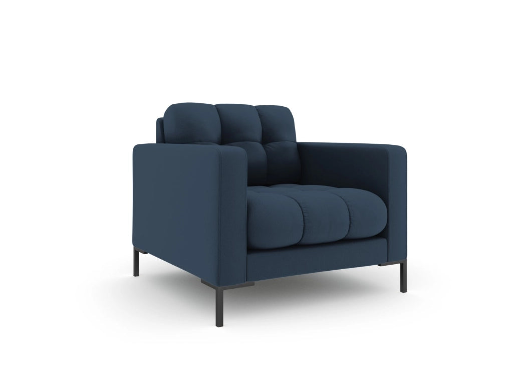 Cosmopolitan Design - Poltrona "Bali" in tessuto strutturato blu 