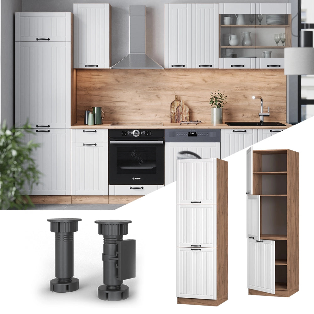 Vicco Mobile per forno da incasso Bianco casa di campagna 60 cm