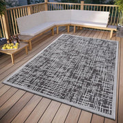 Tappeto Acquapligante per Interno e Esterno - Resistente alle Intemperie e Robusto - Grigio-beige - 155 x 235 cm