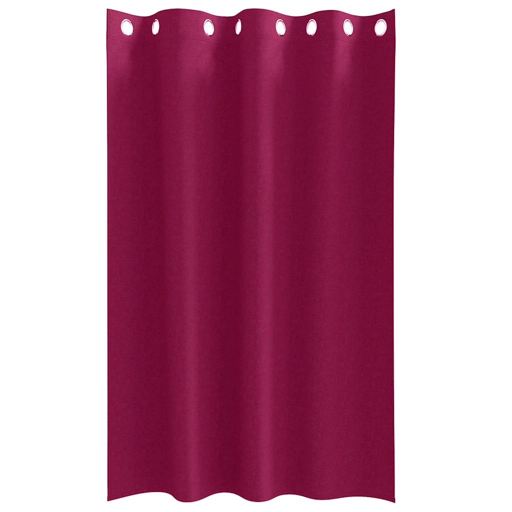 Tende Blackout con Anelli 2 pz Rosso Vino 175 x 140 cm 4107354