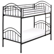 Letto a castello per bambini Camera dei bambini letto alto nero struttura in ferro 90 x 200 cm
