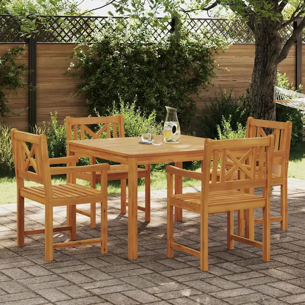 Set da Pranzo per Giardino 5 pcs Marrone