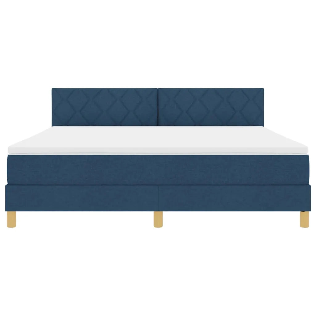 Letto a molle con cuscino con testiera Blu 180 x 200 cm Tessuto 3339020