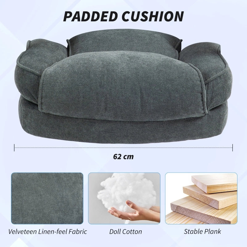 Sedia da ufficio ergonomica con funzione dondolo e altezza regolabile, supporto fino a 200 kg in poliestere grigio