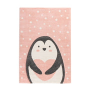 Tappeto per bambini Amigo Pinguino Rosa 120x170 cm
