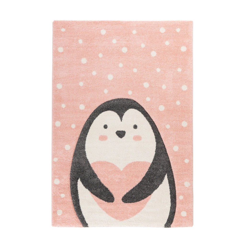 Tappeto per bambini Amigo Pinguino Rosa 120x170 cm