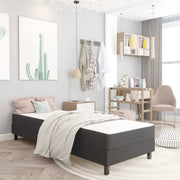 Letto a Molle Grigio Scuro in Tessuto 100x200 cm 3054706