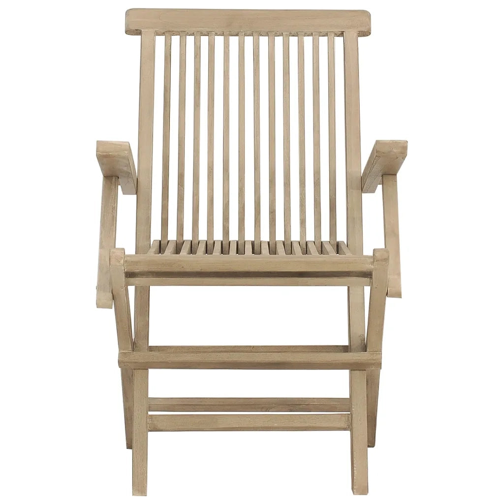 Sedie Giardino Pieghevoli 2pz Grigie 56x61x89 cm Massello Teak 362764