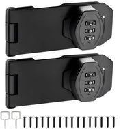 Serratura per armadio - Blocco sicurezza slot combinato - Forte e robusto - Nero - Combinato slot sicurezza - Ideale per armadi, cassetti, mobili - 2 pezzi