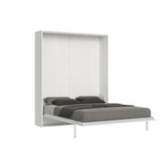 Letto a scomparsa 160 verticale Kentaro - Bianco Frassino