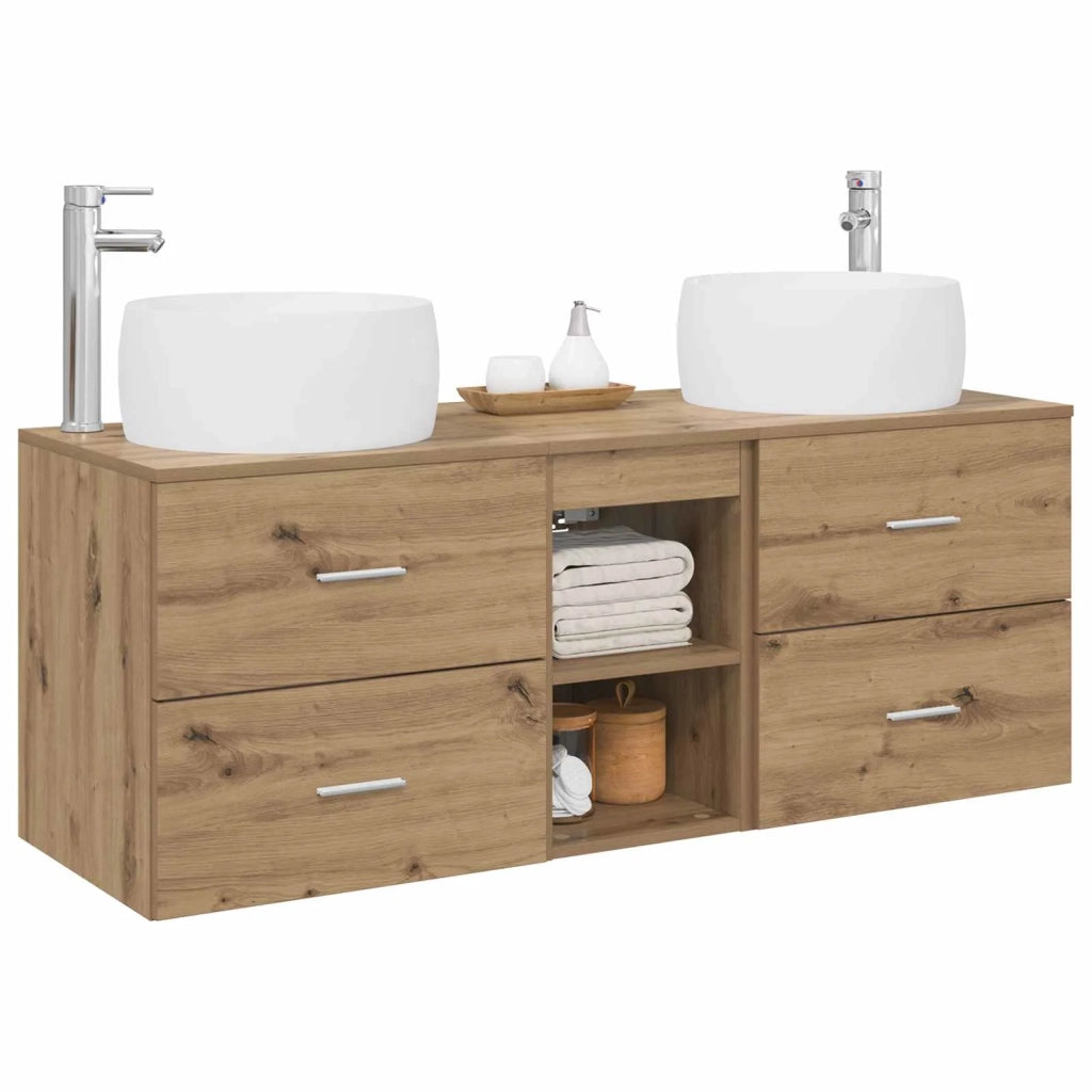 Set di mobili per il bagno 3 pz Rovere Artigianale 3405930
