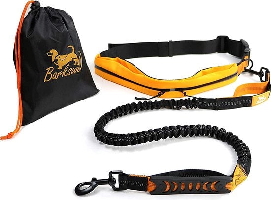 Cinturone per cani, Cinturino di controllo, Cinturone per cani per jogging e passeggiate, Cinturone per canicross, Cinturone per cani, Cinturone per cani per cani grandi e di taglia media fino a 60 kg