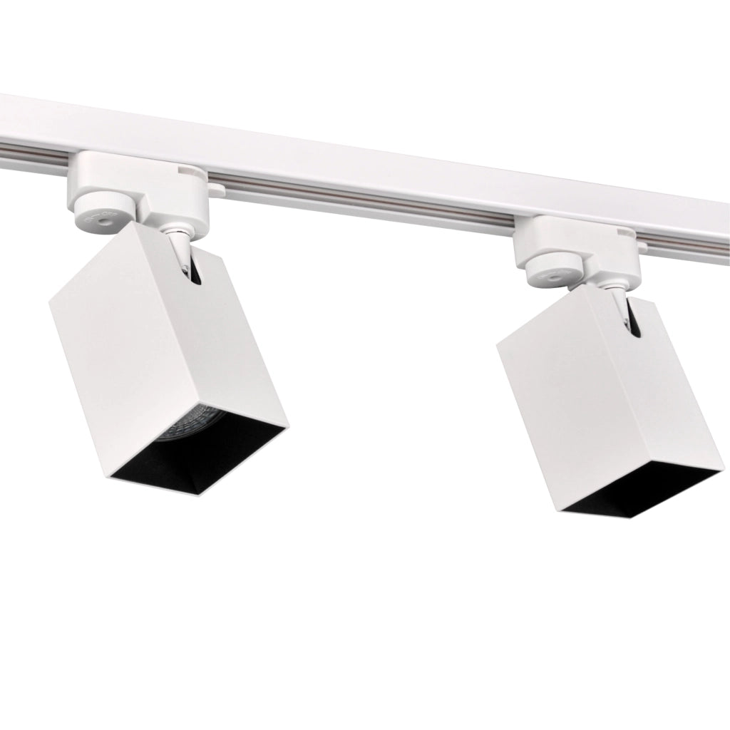 Kit binario Polux SQUARE 1m 3 faretti GU10 bianco/nero