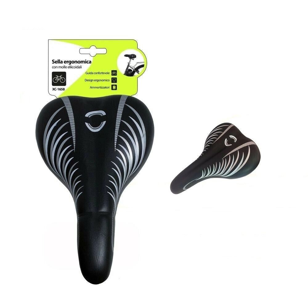 Trade Shop - Sella Sellino Con Molle Elicoidali Bici Morbida Sportiva Ergonomica Bmx Xc-1658 -