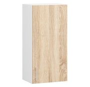 Mobile da cucina pensile sistema AKORD LIMA Bianco 40 cm 1 anta inserto frontale Sonoma Quercia 40x30,5x72 cm