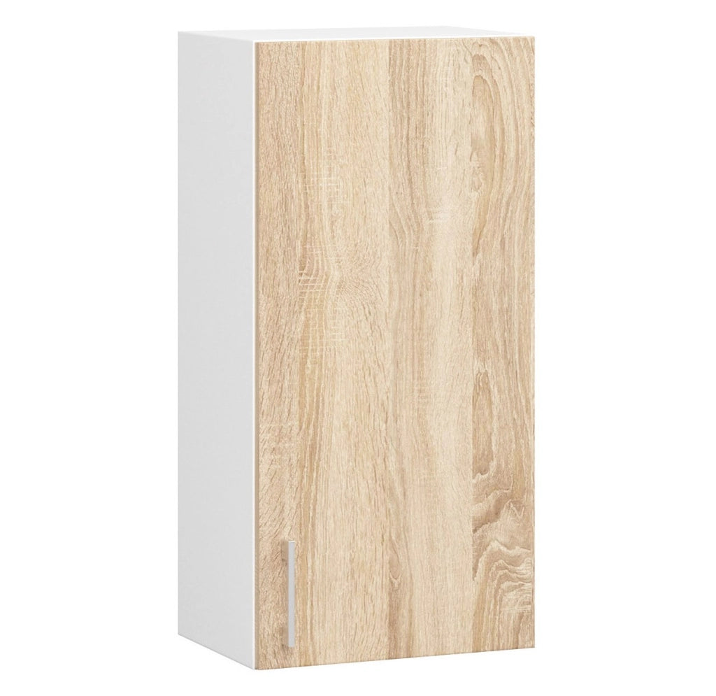 Mobile da cucina pensile sistema AKORD LIMA Bianco 40 cm 1 anta inserto frontale Sonoma Quercia 40x30,5x72 cm