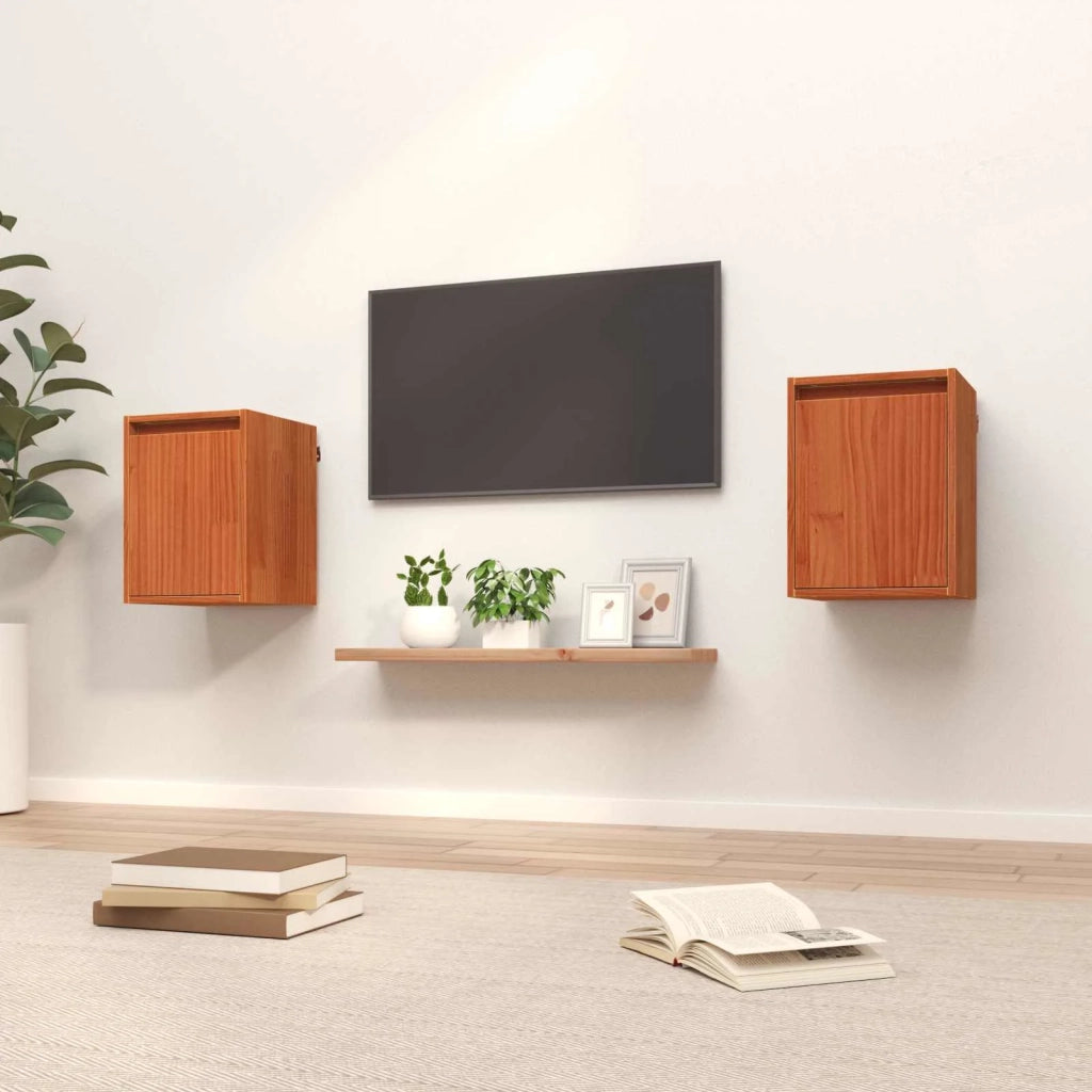 Armadietto a muro 2 pcs Marrone cerato 30 x 30 x 40 cm