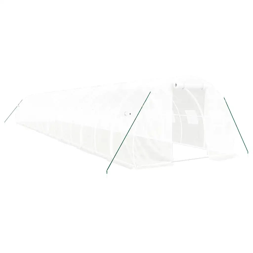 Serra con Telaio in Acciaio Bianco 48 m² 16x3x2 m 3188056
