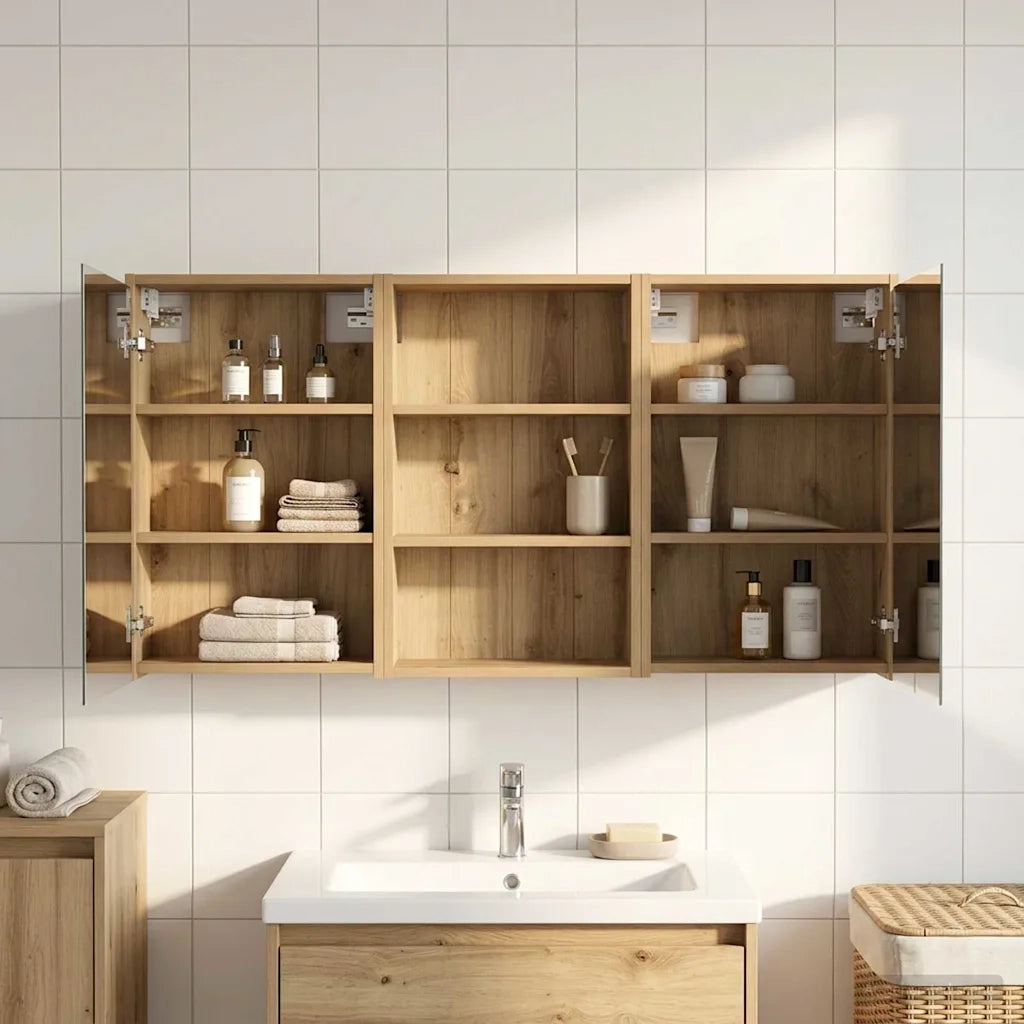 Set di Armadi da Bagno con lo scaffale 3 pcs 126 x 16 x 62.5 cm 3403831