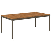 Tavolo da cena da giardino Naturale e Caffè 196 x 100,5 x 75 cm 3394421