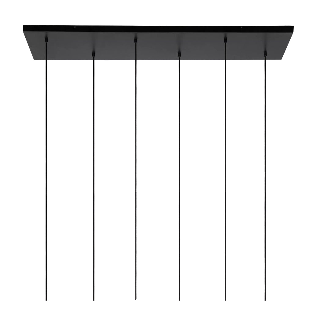 Lampadario moderno ottone vetro fumé 6xE27 Joanet Lucide