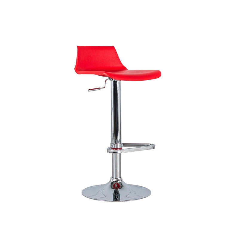 Sgabello Bar 39x41xH72/94 cm in Polipropilene Fred Rosso
