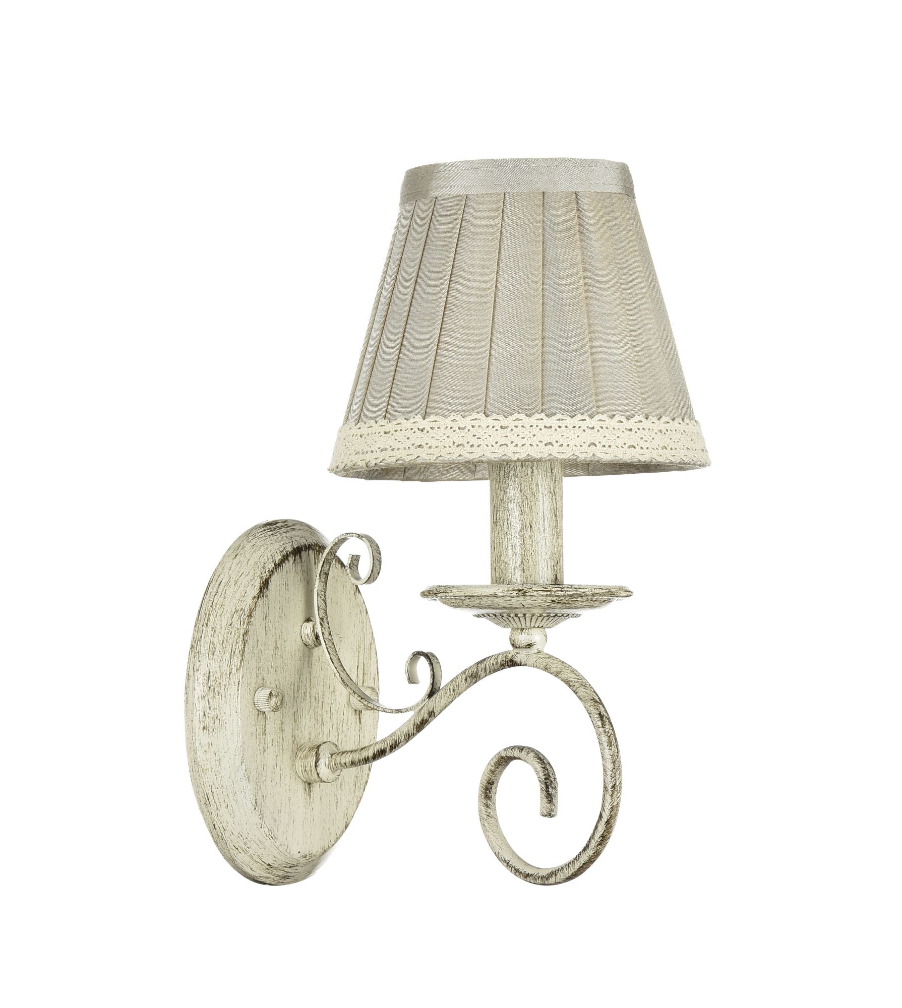 Lampada da parete Elegant in Metallo Felicita Beige