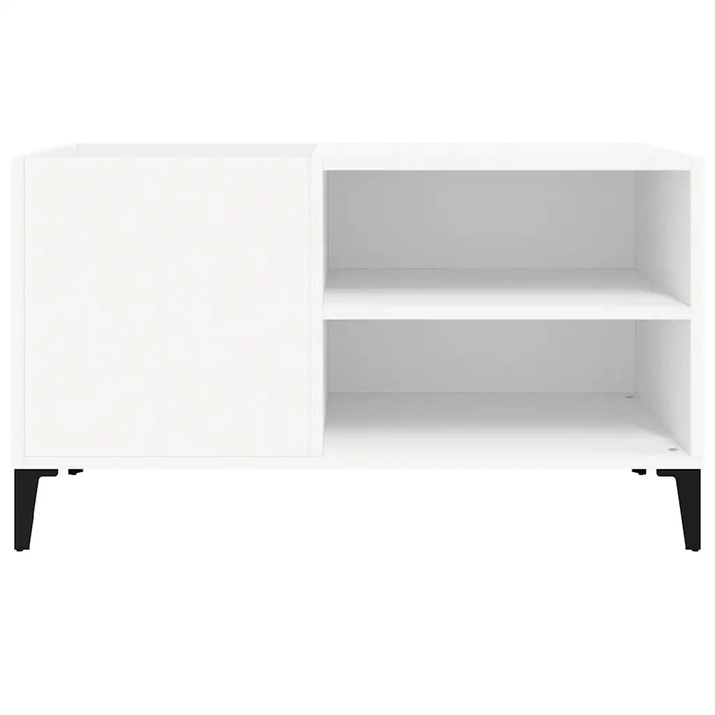 Mobile Porta Dischi Bianco 84,5x38x48 cm in Legno Multistrato 831949