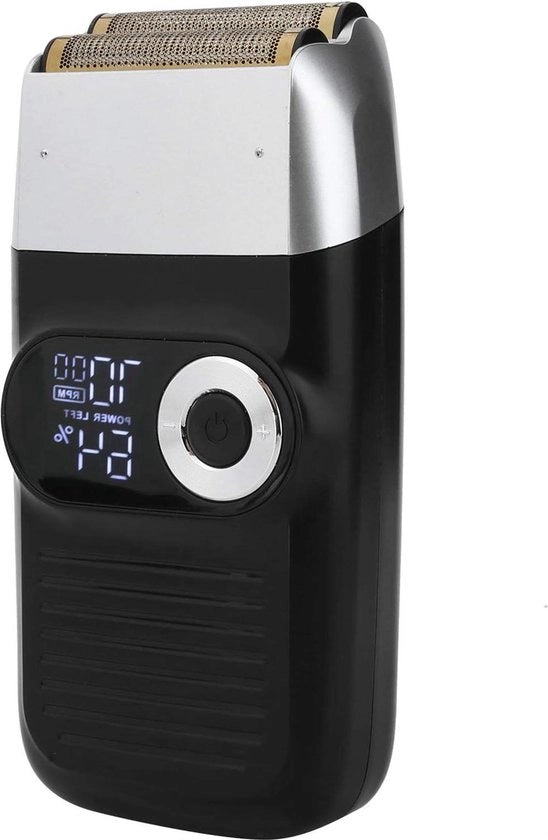 Apparecchio a doppia lama - Raschiatore elettrico per uomini - Raschiatore a lama rotante - Ricaricabile - Raschiatore a lama rotante ricaricabile tramite USB - Raschiatore senza peli - Raschiatore per barba - Trimmer per barba - Clipper - Trimmer .