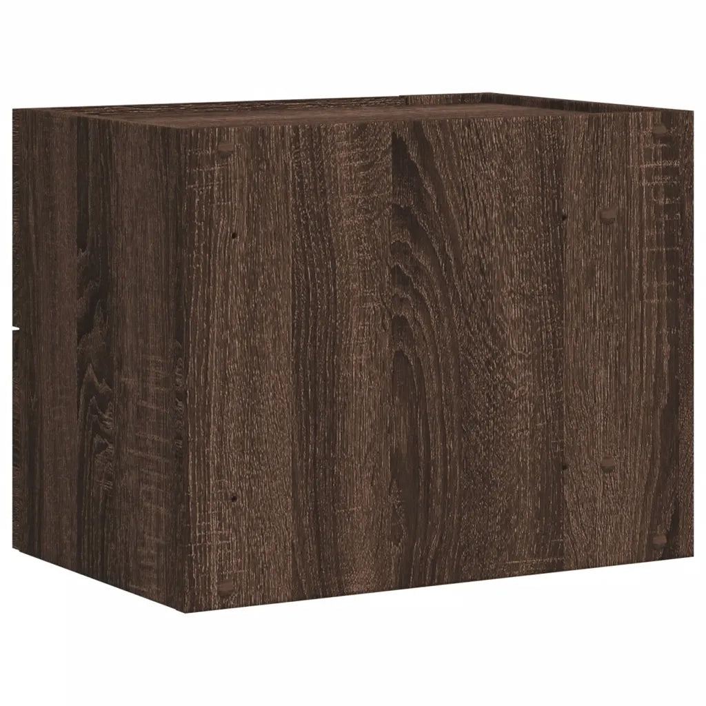 vidaXL Comodino a Muro Rovere Marrone 45x30x35 cm