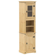 Mobiletto moderno per il bagno 50 x 40 x 185 cm stile rustico legno massello di pino 02_0056359