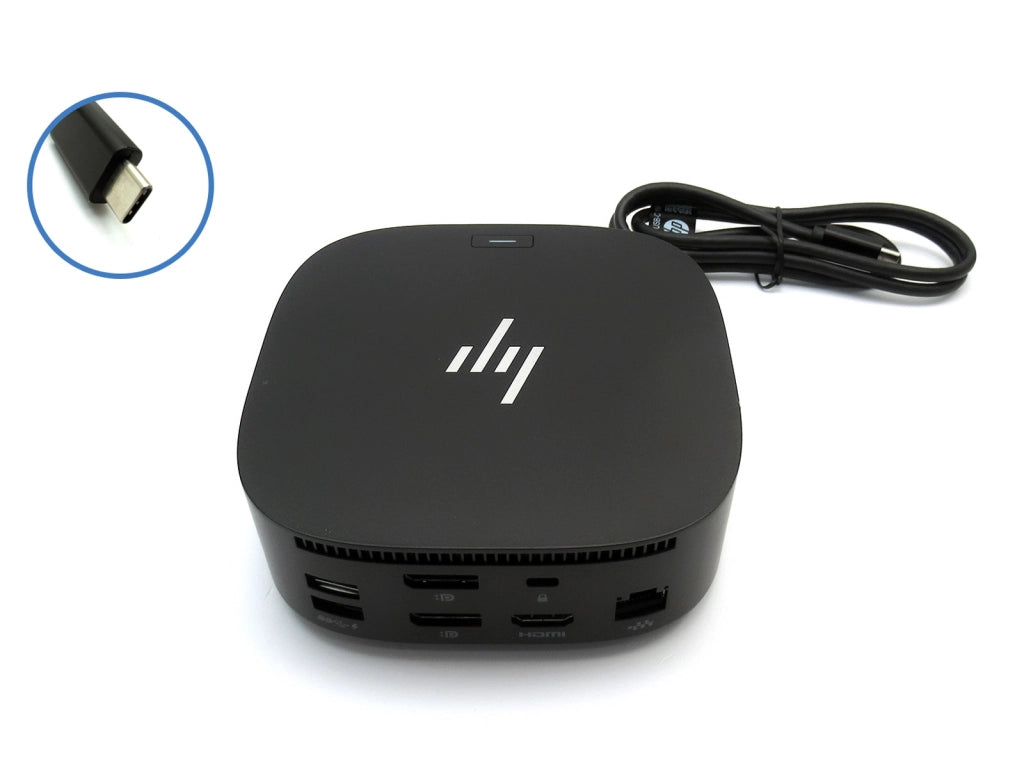 Docking Station Universale HP HSN-IX02 USB-C hub, USB hub Thunderbolt USB-C, USB DisplayPort HDMI Audio RJ-45 - Ricondizionata