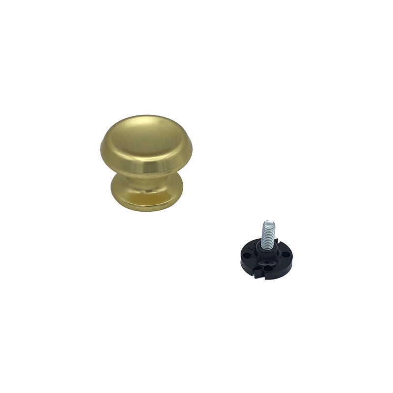 Pomolo fisso per porta SAGUATTI 166/60BB in alluminio oro lucido