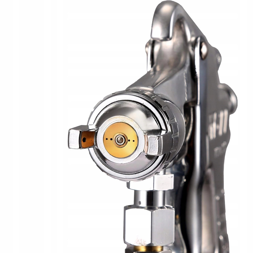 Pistola a Spruzzo Alta Pressione con Serbatoio 1L e Ugello 2mm – Design Ergonomico, Acciaio Inox, Regolazione 360°