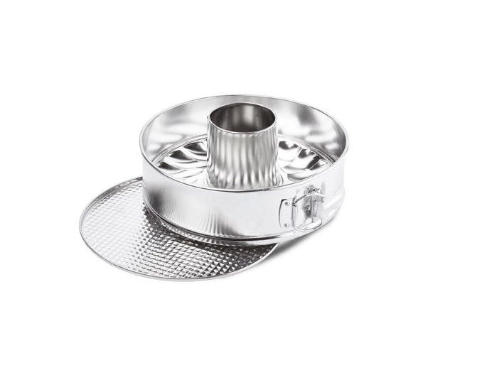 Stampo Forma Tortiera Dolci con Cerniera 2 Fondi Banda Stagnata 18 cm Ghidini