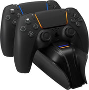 Stazione di Ricarica DualSense PS5 - TWIN:CHARGE 5 Nero - Kit di Ricarica per 2 Controller Wireless con Display a LED