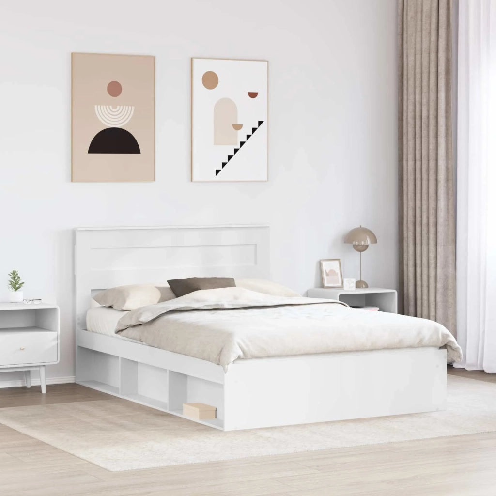 Struttura del letto Bianco 160 x 200 cm Pino massello 3409735